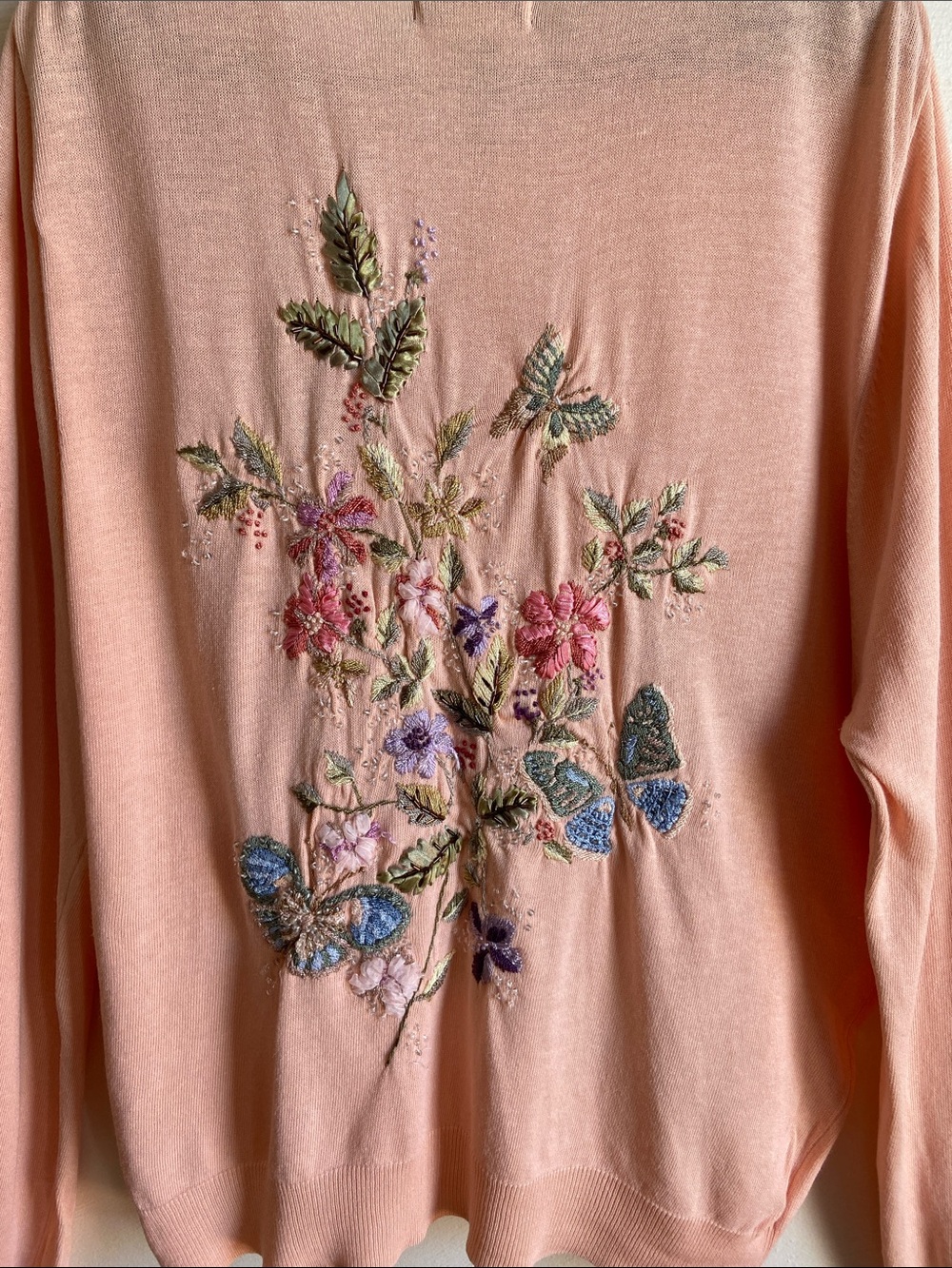 Tiara International Vintage Floral Embroidered Beaded Cardigan
Sweater LG - Picture 6 of 12